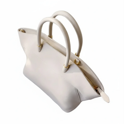 White handbag on a white background